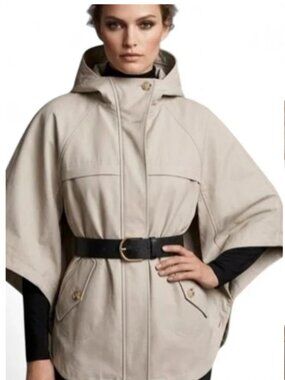 Tart Collection hooded cape trench coat size Small